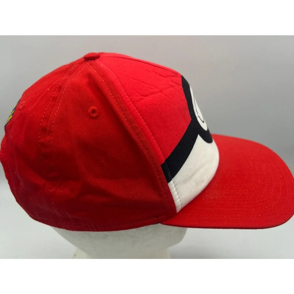 Pokemon Poke Ball Youth OSFM Snapback Hat Red White Nintendo Cap Adjustable